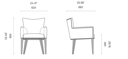 Vianna Chair With Armrests